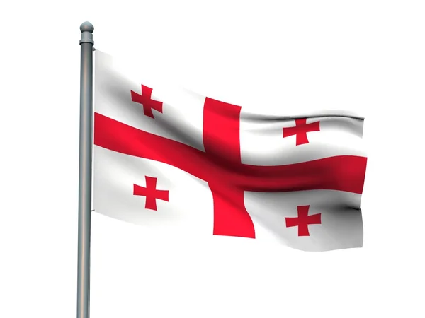 Vlag van de natie op witte achtergrond 3D-rendering — Stockfoto