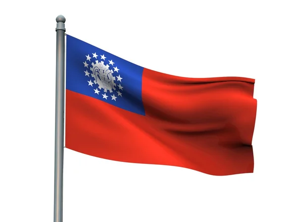 Bandera de la nación sobre fondo blanco 3d renderizado —  Fotos de Stock