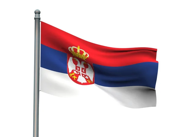 Flaga kraju na białym tle renderowania 3d — Zdjęcie stockowe