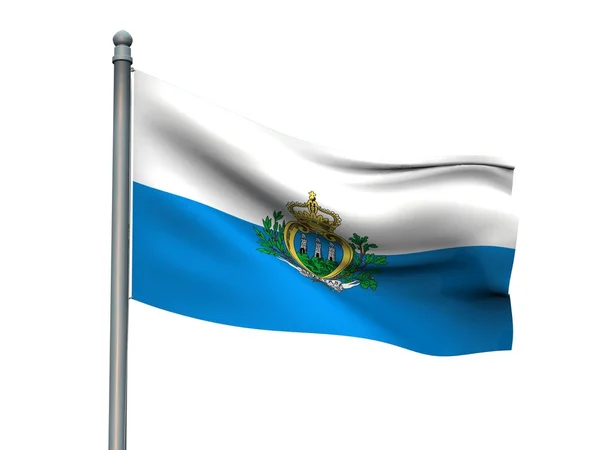 Vlag van de natie op witte achtergrond 3D-rendering — Stockfoto