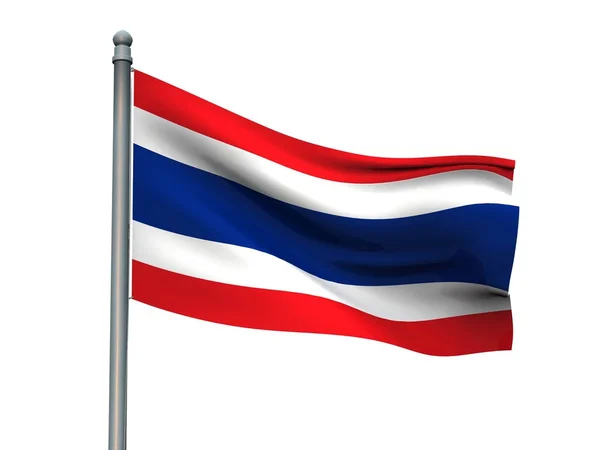 Národní vlajka na bílém pozadí 3d vykreslování — Stock fotografie