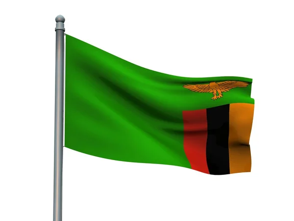 Nationalflagge auf weißem Hintergrund 3D-Darstellung — Stockfoto