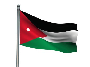 Ulus bayrak beyaz arka planda 3d render