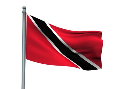 Ulus bayrak beyaz arka planda 3d render