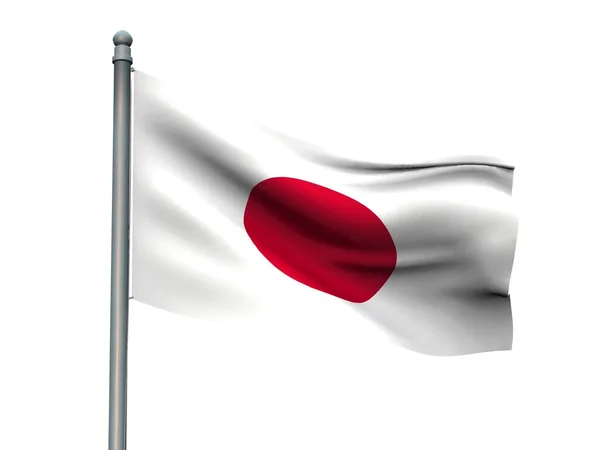 Bandera de la nación sobre fondo blanco 3d renderizado — Foto de Stock