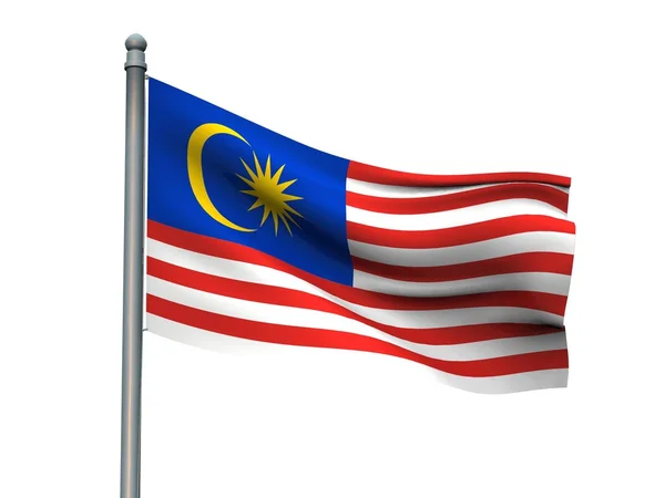 Bandera de la nación sobre fondo blanco 3d renderizado — Foto de Stock