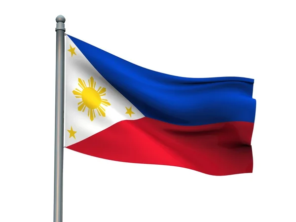 Nation flag on white background 3d rendering — Stock Photo, Image