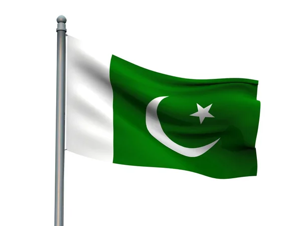 Bandeira de nação no fundo branco renderização 3d — Fotografia de Stock