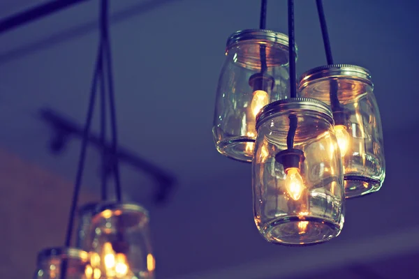 vintage light in coffee shop