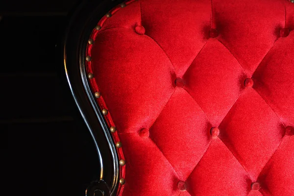 Red classic chair detail — Stock Photo, Image