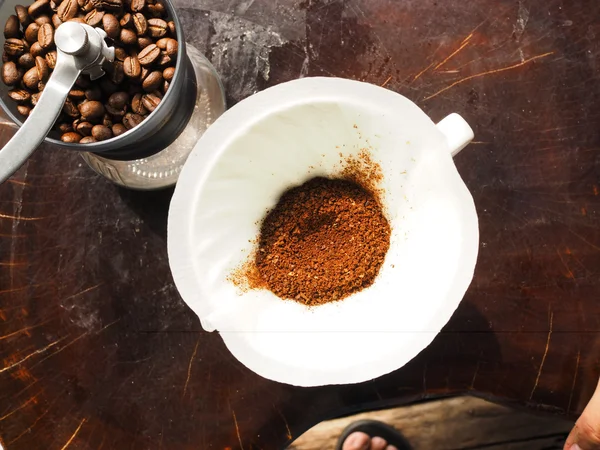 Gotejamento conjunto de café — Fotografia de Stock