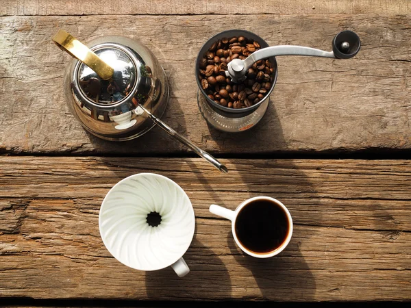 Zestaw do kawy kroplówki — Zdjęcie stockowe