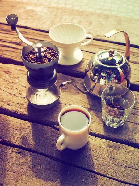 Filtre kahve seti — Stok fotoğraf