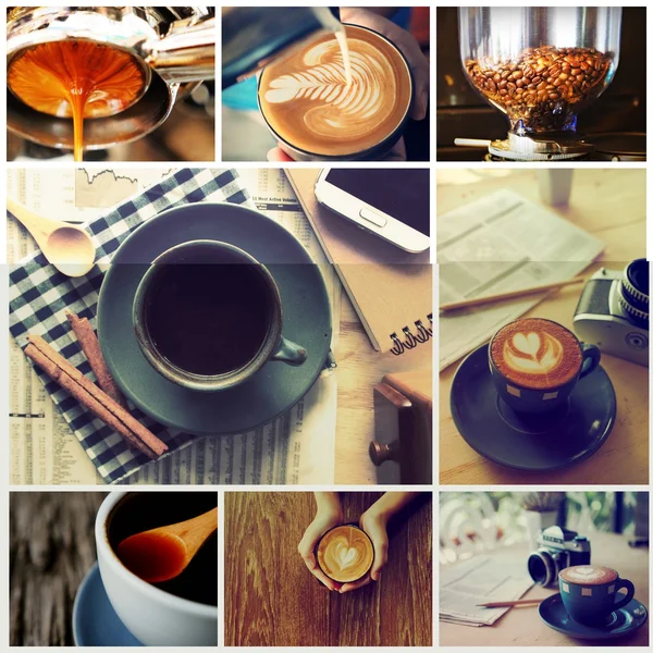 Koffie set verzamelen — Stockfoto