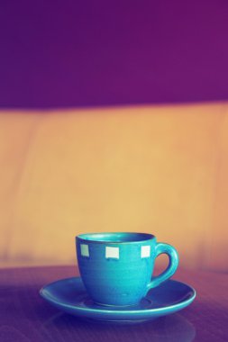 Kahve Tablo kahve dükkanı üzerinde Vintage renk tonu