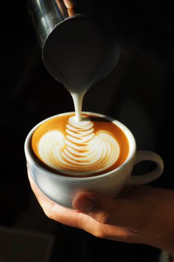 latte art coffee  clipart