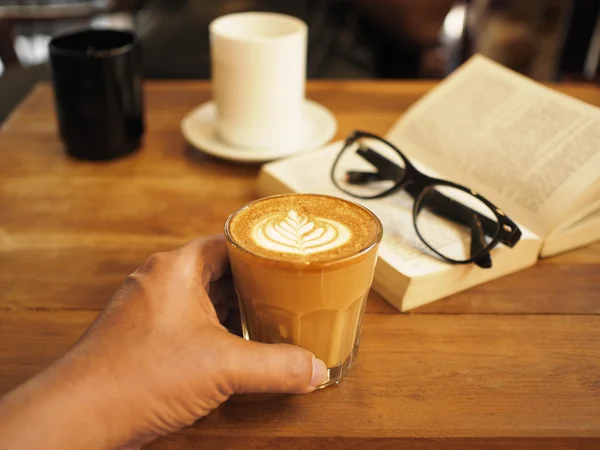 Kaffee-Latte-Kunst — Stockfoto
