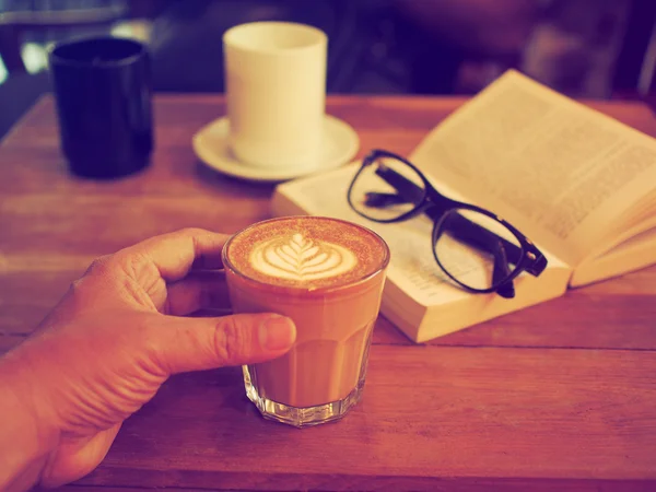 Kaffee-Latte-Kunst — Stockfoto