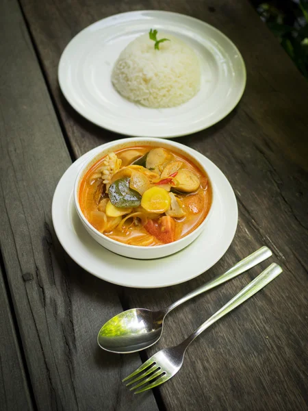 Comida tailandesa Tom yum sea food — Fotografia de Stock