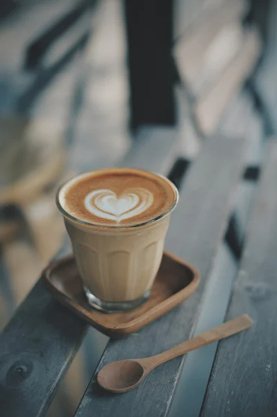 Tazza di caffè latte art — Foto Stock