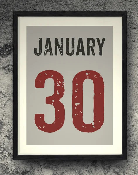 Calendario di gennaio sulla cornice fotografica — Foto Stock