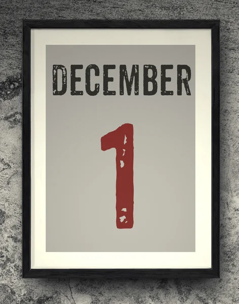 Calendario de diciembre en el marco de fotos —  Fotos de Stock