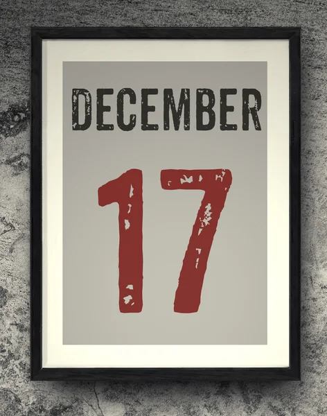Calendario de diciembre en el marco de fotos —  Fotos de Stock