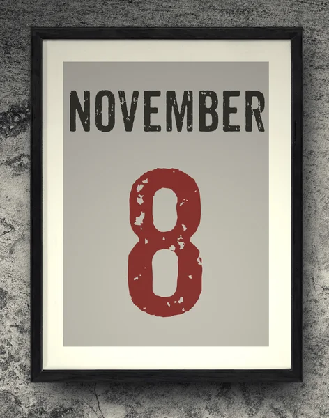 Calendrier de novembre sur le cadre photo — Photo