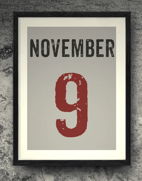 Ноябрь календарь на фоторамке — стоковое фото