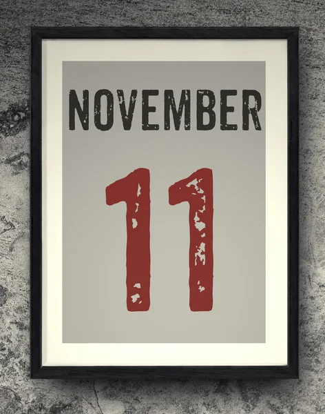 Calendario di novembre sulla cornice fotografica — Foto Stock