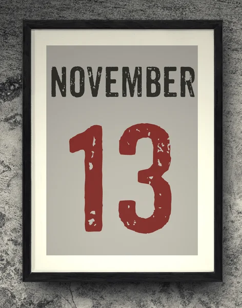 De kalender van november op de PhotoFrame — Stockfoto