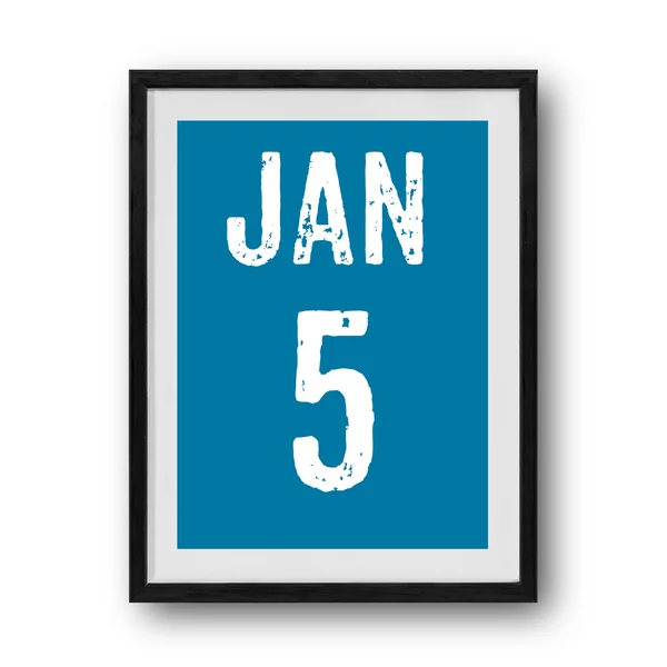 January calendar on the photo frame — Stock Photo, Image