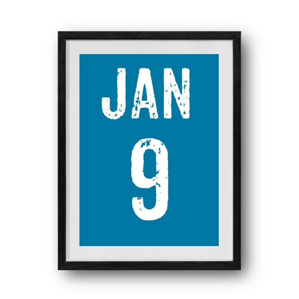 January calendar on the photo frame — Stock Photo, Image