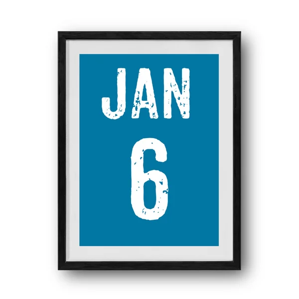 Calendario de enero en el marco de fotos — Foto de Stock