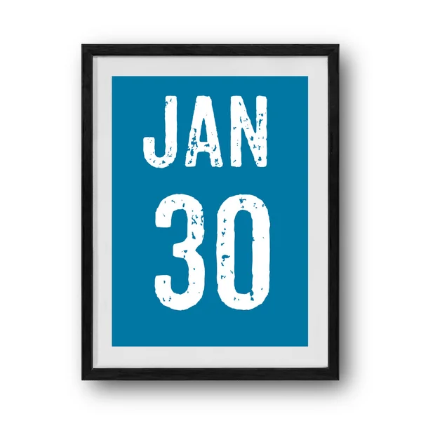 Calendario di gennaio sulla cornice fotografica — Foto Stock