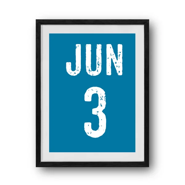 June calendar on the photo frame — Stock Photo, Image