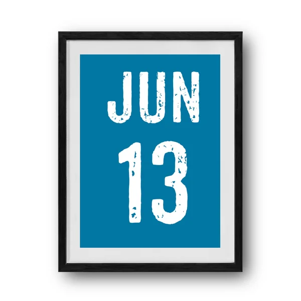 Calendario di giugno sulla cornice fotografica — Foto Stock
