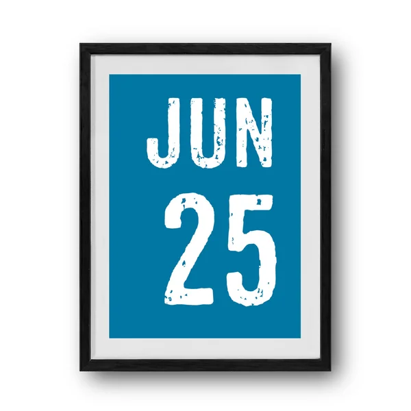 Juni-Kalender auf dem Fotorahmen — Stockfoto