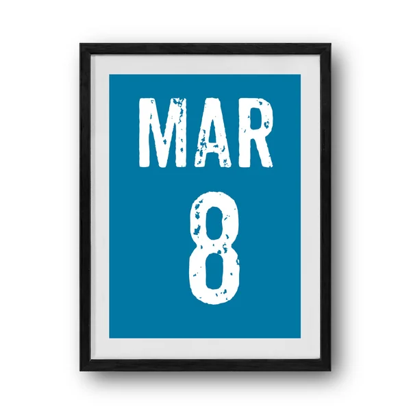 Március calendar a fénykép test — Stock Fotó