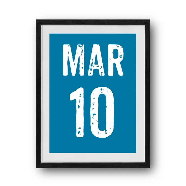 3 月日历上的相框 — 图库照片