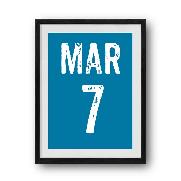 Ημερολόγιο Μαρτίου σχετικά με το πλαίσιο φωτογραφιών — Φωτογραφία Αρχείου