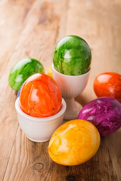 Easter background with colorful eggs — Stock Photo, Image