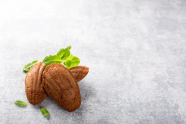 Zelfgemaakte chocolade koekjes Madeleine — Stockfoto