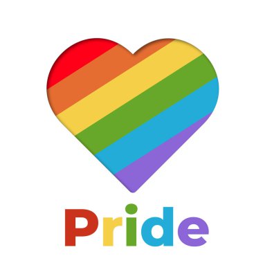 Büyük yürekli gurur günü kartı.