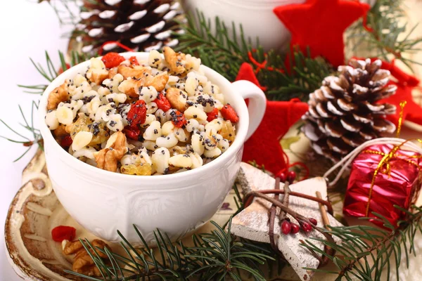 Kutia. Geleneksel Noel tatlı yemek
