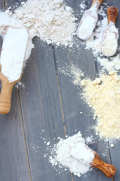 Achtergrond met gluten-vrije bloem bakken — Stockfoto