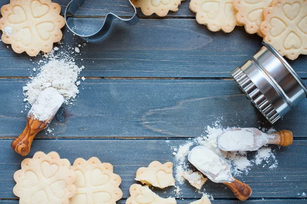 Pozadí pečení bezlepkové sušenky — Stock fotografie