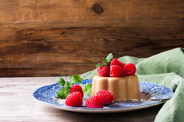 Café postre italiano panna cotta — Foto de Stock