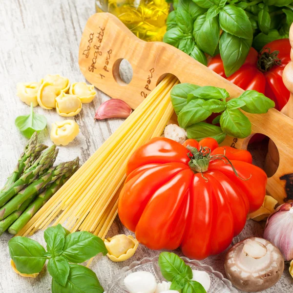 Fundo alimentar italiano — Fotografia de Stock