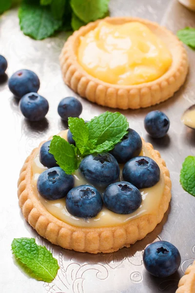 Process of making shortbread tartlet — Stock Photo, Image